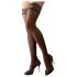 Cottelli - Black Thigh-Highs with Striped Trim - 4/L