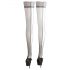 Cottelli - Thigh Highs with Silver Lace Trim 