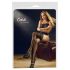 Cottelli - Thigh-high stockings with 11 cm wide lace trim (black)