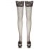 Cottelli - Thigh-high stockings with 11 cm wide lace trim (black)