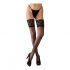 Cottelli - Thigh High Stockings with 15cm Lace Trim (Black) 