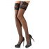 Cottelli - floral lace hold-up stockings (black) - 3