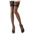 Cottelli - floral lace hold-up stockings (black) - 4