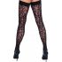 Cottelli Legwear - Leopard Print Thigh Highs (Black) 