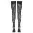 Cottelli Legwear - Black Leopard Print Thigh-Highs