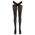 Cottelli - Cross-Strap Stockings (Black) - L/XL