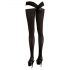 Cottelli - Cross-Strap Stockings (Black) - L/XL