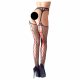 Cottelli - Black Fishnet Stockings with Red Lace-up 