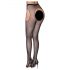 Cottelli Legwear - Open, Shimmering Black Stockings (S-L)