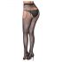 Cottelli Legwear - Open, Shimmering Black Stockings (S-L)