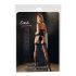 Cottelli - Striped Back Stockings with High Heel Seam (Black) 