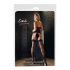 Cottelli - Striped Back Stockings with High Heel Seam (Black)  - 4