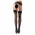 Cottelli - Striped Back Stockings with High Heel Seam (Black)  - 6