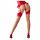 Cottelli - Back Seam Stockings with High Heel Reinforcement (Nude-Red)