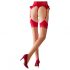 Cottelli - Striped Back Seam Stockings (Nude-Red)  - 5