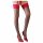 Cottelli - Black Stockings with Red Lace Trim  - 3