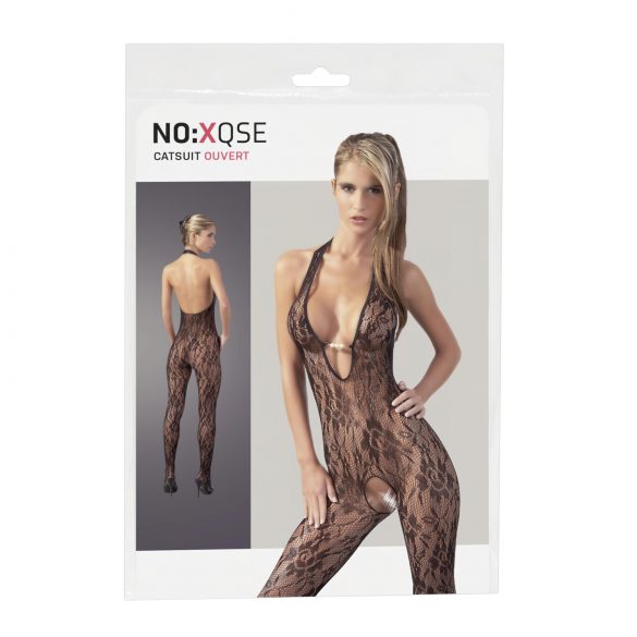 NO:XQSE - Lace Jumpsuit with Pearl Embellishment 