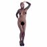 Mandy Mystery - Full Body Fishnet Bodysuit with Mask - Black (S-L) 