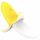 Lonely - Battery-Powered, Waterproof Banana Vibrator (Yellow-White) 