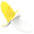 Lonely - Battery-Powered, Waterproof Banana Vibrator (Yellow-White) 