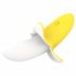 Lonely - Battery-Powered, Waterproof Banana Vibrator (Yellow-White) 