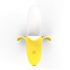 Lonely - Battery-Powered, Waterproof Banana Vibrator (Yellow-White) 