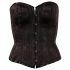 Cottelli - Embroidered Party Corset (Black)  - M