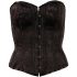 Cottelli - Embroidered Party Corset (Black)  - XL