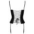 Cottelli Party - Satin Corset with Garter (Black) 