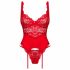 Obsessive Amor Cherris - lace set with garter belt (red)