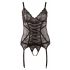 Cottelli - Lace Top with Ribbon (Black) 