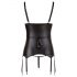 Cottelli Bondage - Glossy Lift-Up Top with Hand Restraints (Black) 