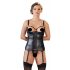 Cottelli Bondage - Glossy Lift-Up Top with Hand Restraints (Black) 