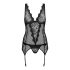 Emperita Obsessive - Embroidered Top and Thong (Black) 