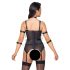 Cottelli Bondage - Strappy Top, Arm Cuffs & Thong Set (Black)