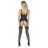 Abierta Fina - Push-Up Top with Garter Belt (Black)