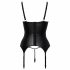 Abierta Fina - Uplift Top with Garter (Black) 