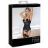 Abierta Fina - Push-Up Top with Garter Belt (Black)