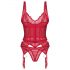 Obsessive Cupide Desir - Transparent Lace Top Set (Red)