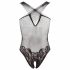 NO:XQSE - Floral Lace Halterneck Bodysuit - Black (S-L) 