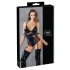 Cottelli Bondage - Shiny Bodysuit with Handcuffs (Black)  - M