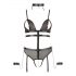 Cottelli Bondage - Strappy Open Body with Chains (Black) - M