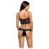 Obsessive Alluria - Floral Lace Bodysuit (Black) 