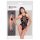 NO:XQSE - Cross Pattern Fishnet Bodysuit - Black (S-L) 