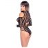 NO:XQSE - Long-Sleeve Fishnet Bodysuit - Black (S-L) 