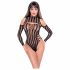 NO:XQSE - Long-Sleeve Fishnet Bodysuit - Black (S-L) 