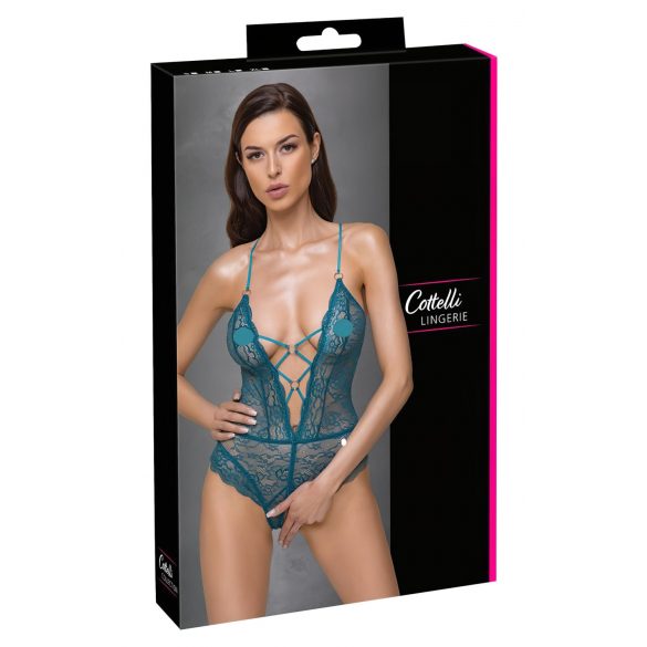 Cottelli - Laced Corset Open Body (Green) - M