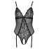 Cottelli - Suspender Lace Open Body (Black)