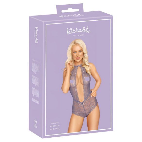 Kissable - Halter Lace Bodysuit (Purple) - L/XL