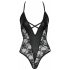 Cottelli Party - Flower Pattern Bodysuit (Black) 